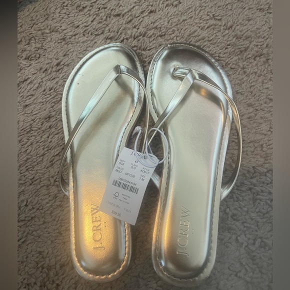 Sandales J.Crew à Brides - Doré Métallique, Taille 8 US, Occasion